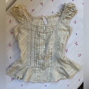 Y2K Cream Top Ambiance Apparel